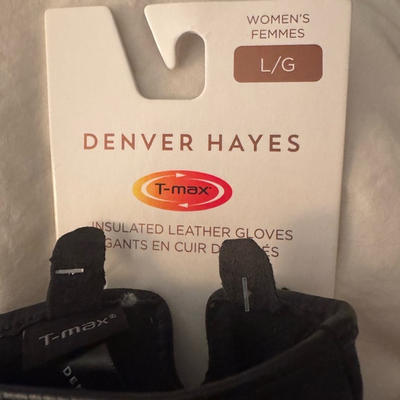 Denver Hayes Women's T-Max Insulated Leather Gloves - Black size L/G NWT - Picture 3 of 4